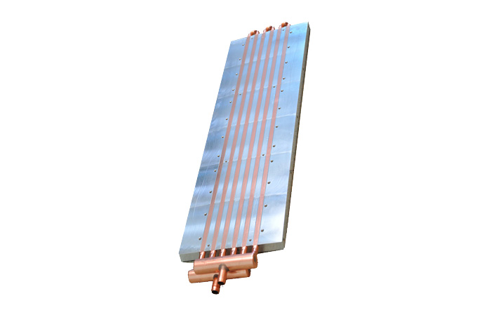 Electric vehicle buried tube liquid cooling plate